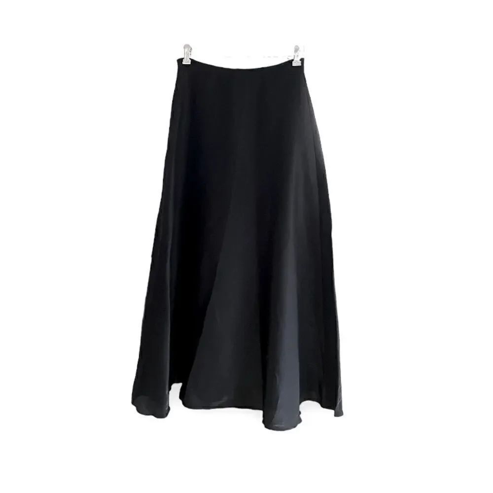 SCOTT MCCLINTOCK | Vintage Black A-Line Shimmer Maxi Skirt (8)